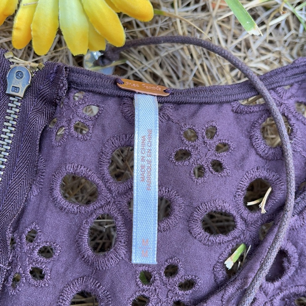 🌺 FREE PEOPLE; Sleeveless Brown/Red Top Fits S/M! - Picture 3 of 7